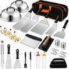Stainless Steel BBQ Tool Set - Outdoor Grill & Teppanyaki Spatulas