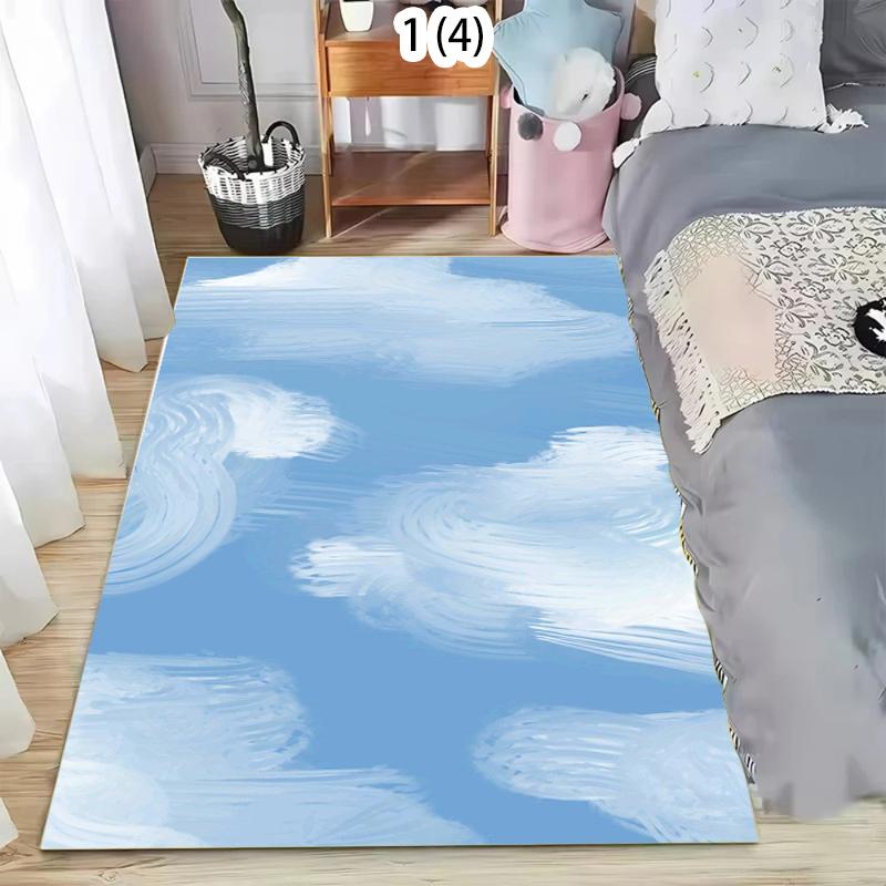 

Minimalist Blue Sky and White Cloud Printed Floor Mat Children s Bedroom Decorative Door Mat Nordic Style Entrance Anti Slip Rug 40X60cm