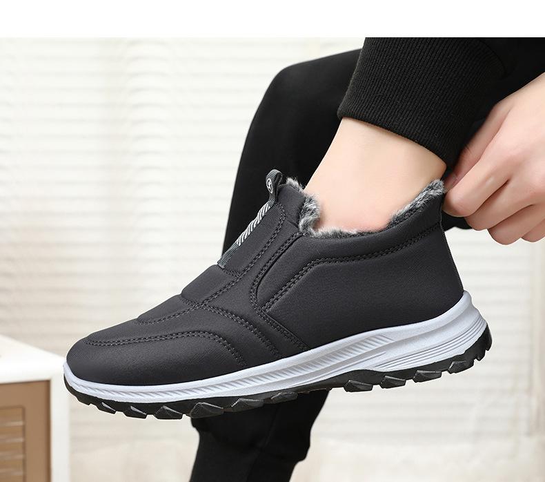 Fashion Men Boots Snow Outdoor Men's Shoes Plus Size Men's Winter Boots Plush Shoes Men Waterproof Men's Boots Male Footwear Work Shoes