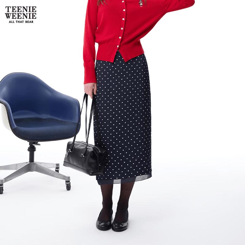 Teenie Weenie Women s Polka Dot Midi Skirt S