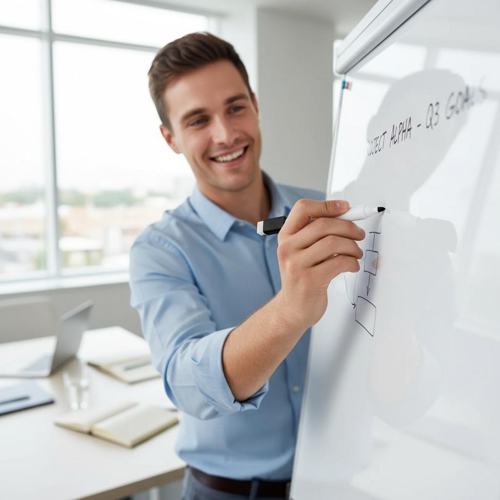 A Set of 50 Dry Erase Markers with Rubber Caps, Fine Pointed Whiteboard Markers, Lightweight Plastic Material, Suitable for Use