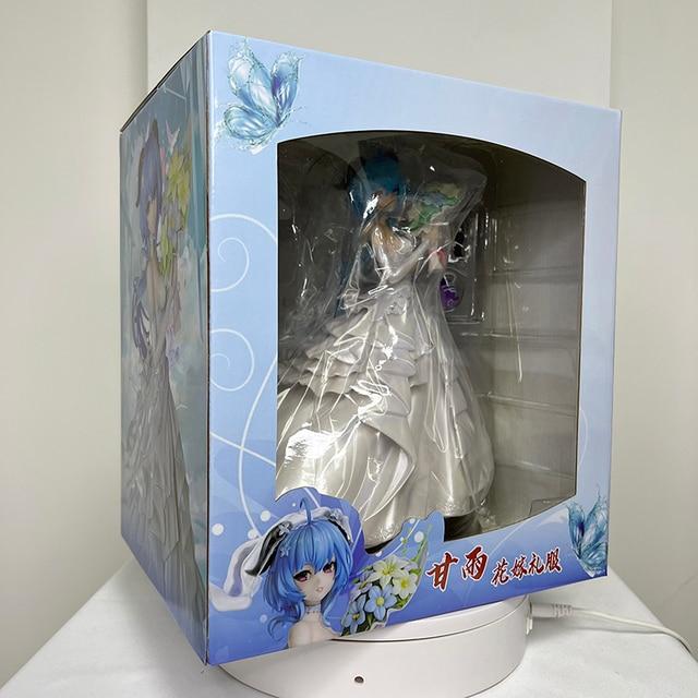 25cm Genshin Impact Anime Figure Ganyu Wedding Dress Action Figure Keqing /Paimon /Klee /Hu Tao Figure Collection Model Doll Toys