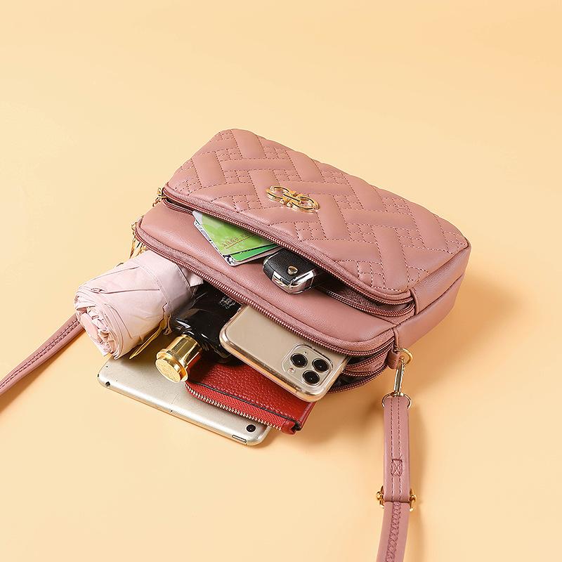 Geantă crossbody PU cu diamante la modă nouă Geantă de damă Geantă de umăr pentru femei Geantă pătrată mică