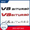 bivfzz1 2025 W124 W210 1pcs For Mercedes benz A B R G Class GLK GLA C200 E200 C200L S500 S600 Car Door sticker V8 BITUBRO badge Emblem b