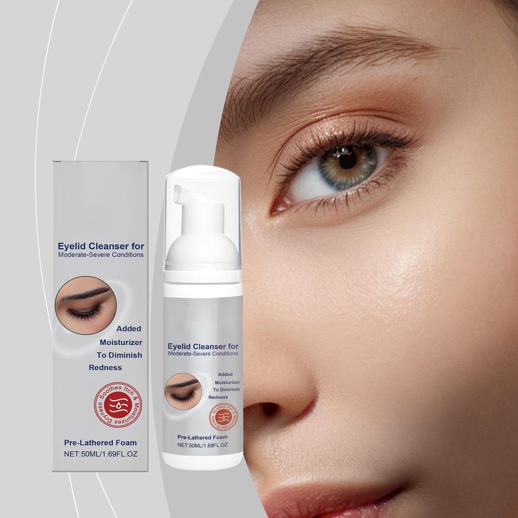 No-rinse Eyelid And Eyelash Cleansing Reduces Red Eyes, Moisturizes Dryness And Relieves Itching. No-rinse 50ML