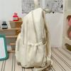 Cute Light Blue Backpack with Padded Top Handle Front Zipper Pocket Adjustable Straps Casual School Bag