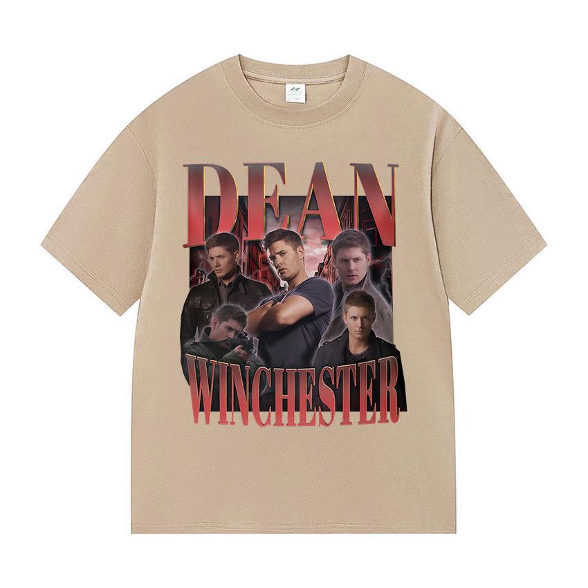 90s Dean Winchester Retro Graphic T Shirt Unisexs Classic Fashion Short Sleeve Tshirt High Quality Cotton Tops Tshirts Streetwear