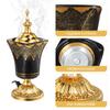 Retro Electric Incense Burner Metal Ceramic Construction Aromatherapy Air Purifier for Home Office Yoga Studio Decorative Censer