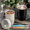 410ml Ceramic Liner Hot Water Bottle Coffee Cup Double Wall Stainless Steel Vacuum Insulated Hot Water Bottle for Coffee Thermal Mug Tumbler Gift
