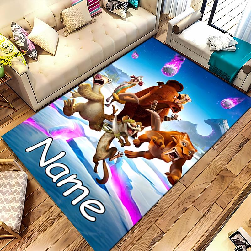 Custom Personalization Ice Age Dawn of the Dinosaurs Area Rug - Perfect For Kitchen, Bathroom,Laundry Room Decor Large Size Available,Gift All Seasons
