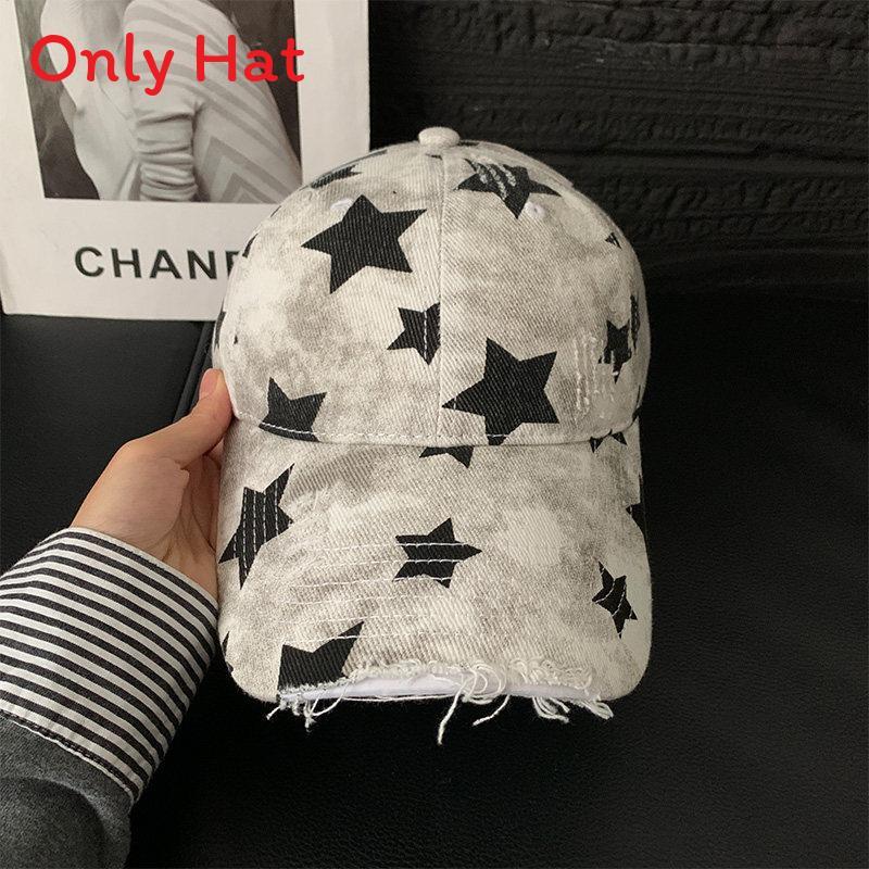 Bestickte Kappe mit Sternenhimmel und Sonnenschutz für lässige Streetwear und Sonnenschutz