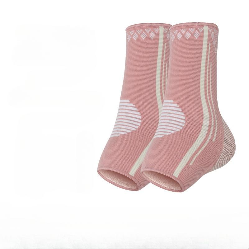 Sports Ankle Joint Warm Sheath Ankle Socks Thin Breathable Support for Running Basketball Workout Pink-S