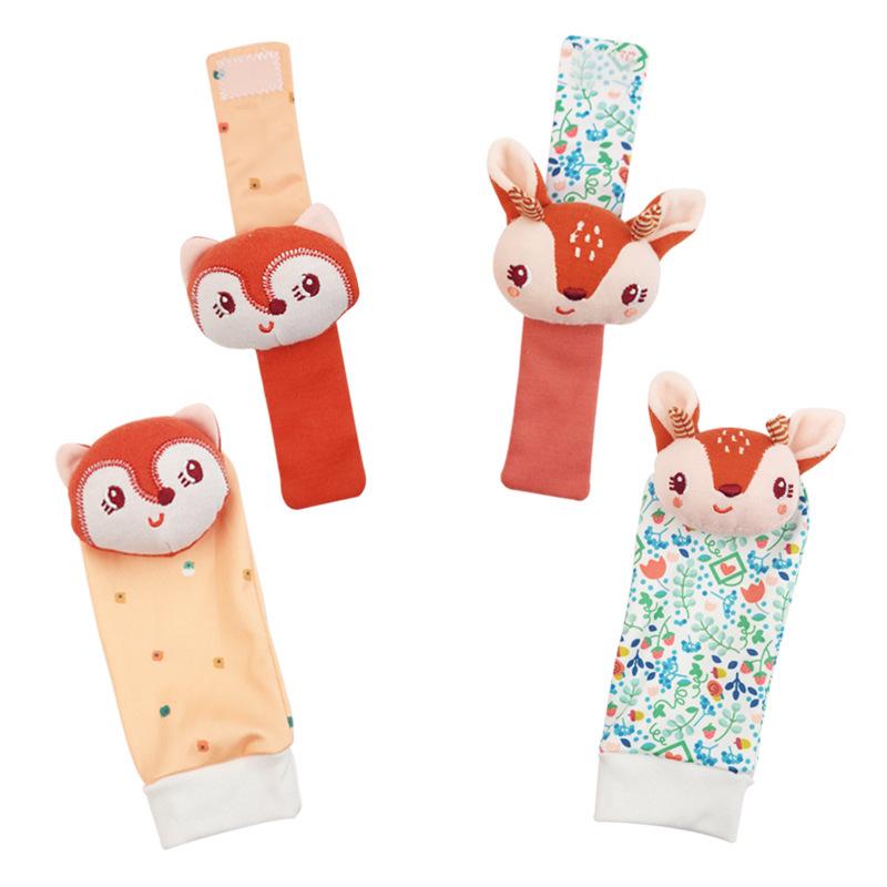 Set di sonagli da polso e caviglia per animali del bosco - Giocattoli a campanella educativi multi-stile
