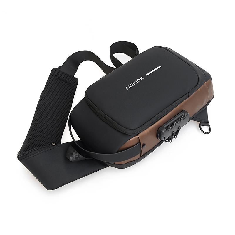 Herren Diebstahlsichere USB-Lade Umhängetasche - Multifunktionale Crossbody Sling Pack für Reisen & Täglichen Gebrauch