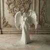 3D-gedruckte Engelsmädchen-Dekoration Weiße geflügelte Mädchenstatue Skulptur Heim-Büro Wohnzimmer Schreibtisch-Dekoration Ornament