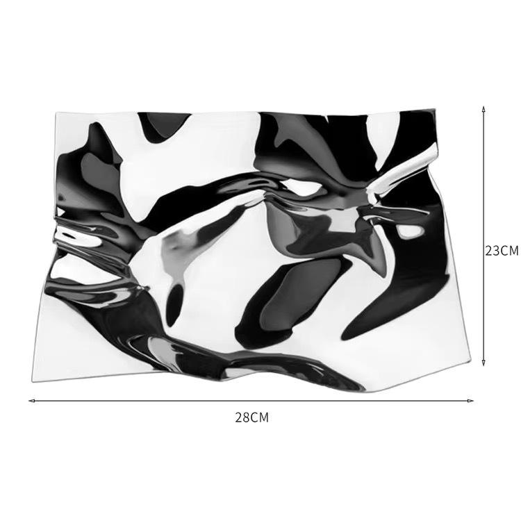 Luxury Stainless Steel Fruit Tray, Irregular Storage Tray, Jewelry Storage Tray, Kitchen Storage Container, Home Decoration