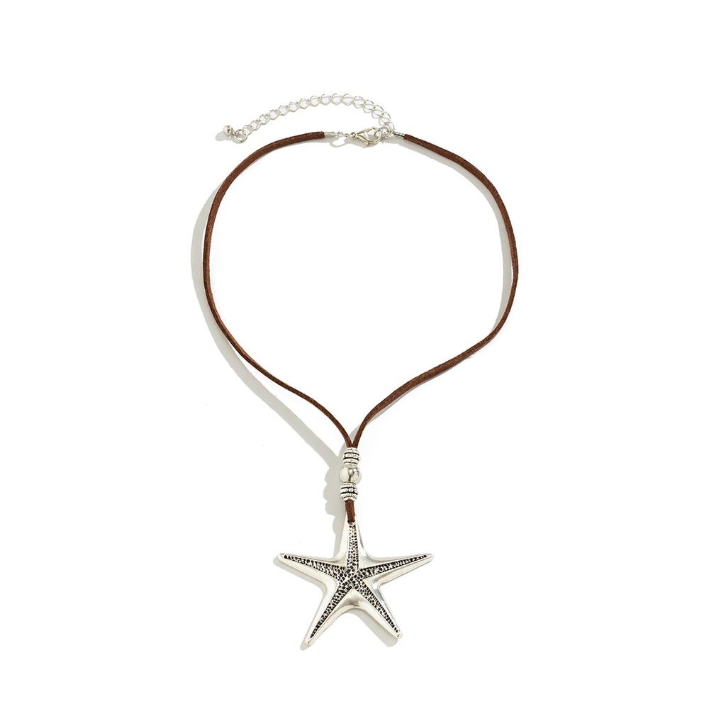 Personalized Starfish Conch Holiday Wind Necklace Female, Simple Ocean Wind Star-shaped Necklace