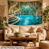1Pc Stunning Limestone Cave Natural Tapestry Wall Hanging, Decorative Fabric Poster for Bedroom, Living Room, Dorm & Home Decor
