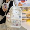Schoolbag Japanese Ins Transparent Pain Bag Large Capacity Versatile College Girl Mini Backpack Cute Little School Bag