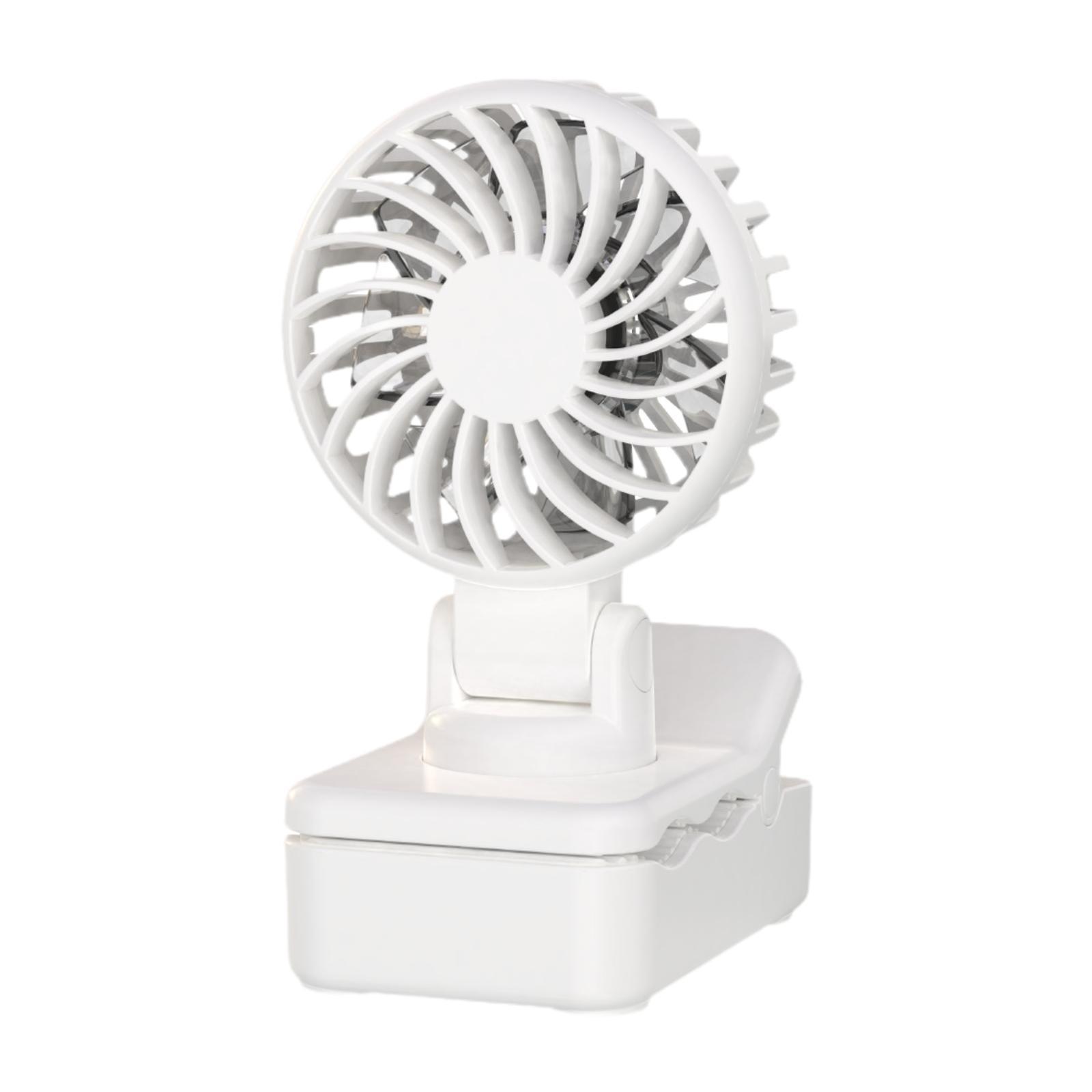

Portable Clip on Fan Mini Personal Desk Fan 3 Speeds Adjustable Strong Wind Small for Office Climbing Dorm Bedroom Hiking белый