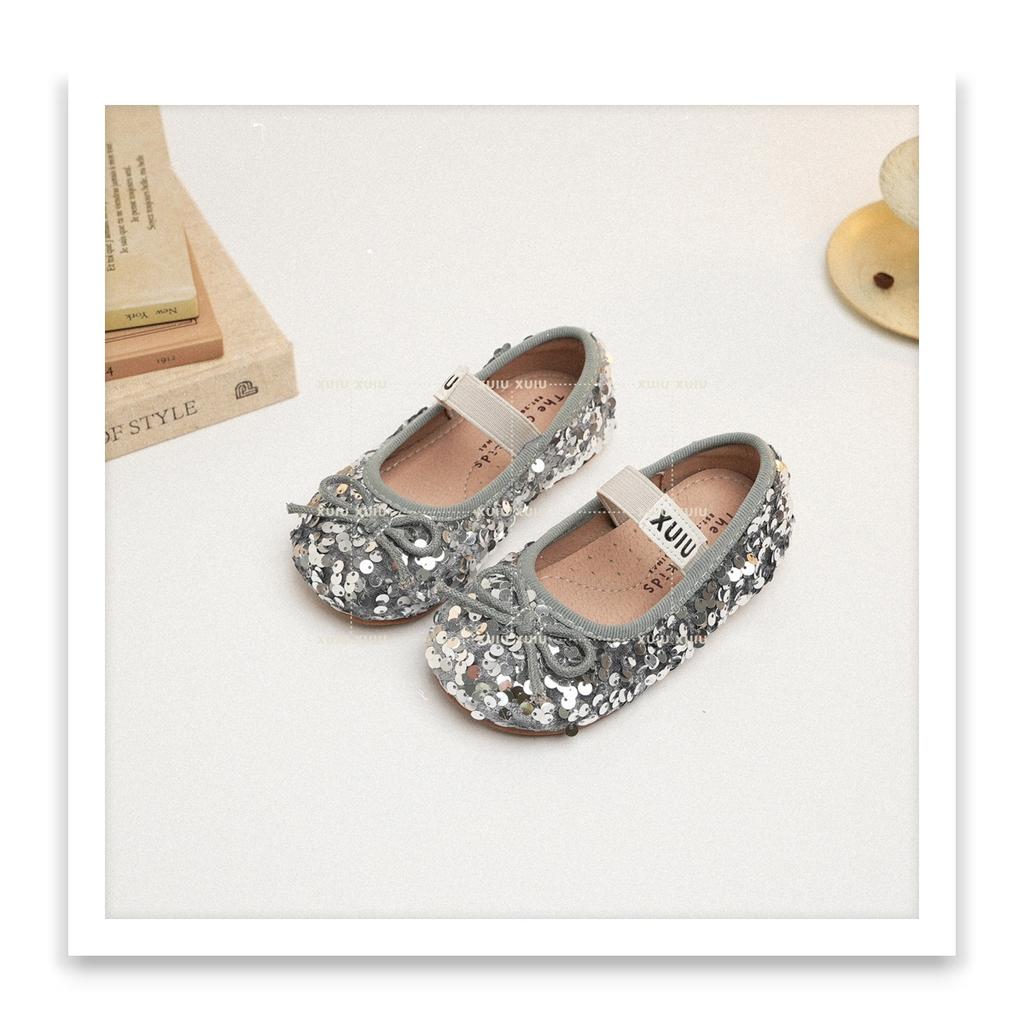 XSHX "Bling Bright" 25New Miao girls ball shoes leather shoes spring and autumn Velcro [Wenzhou shoes]