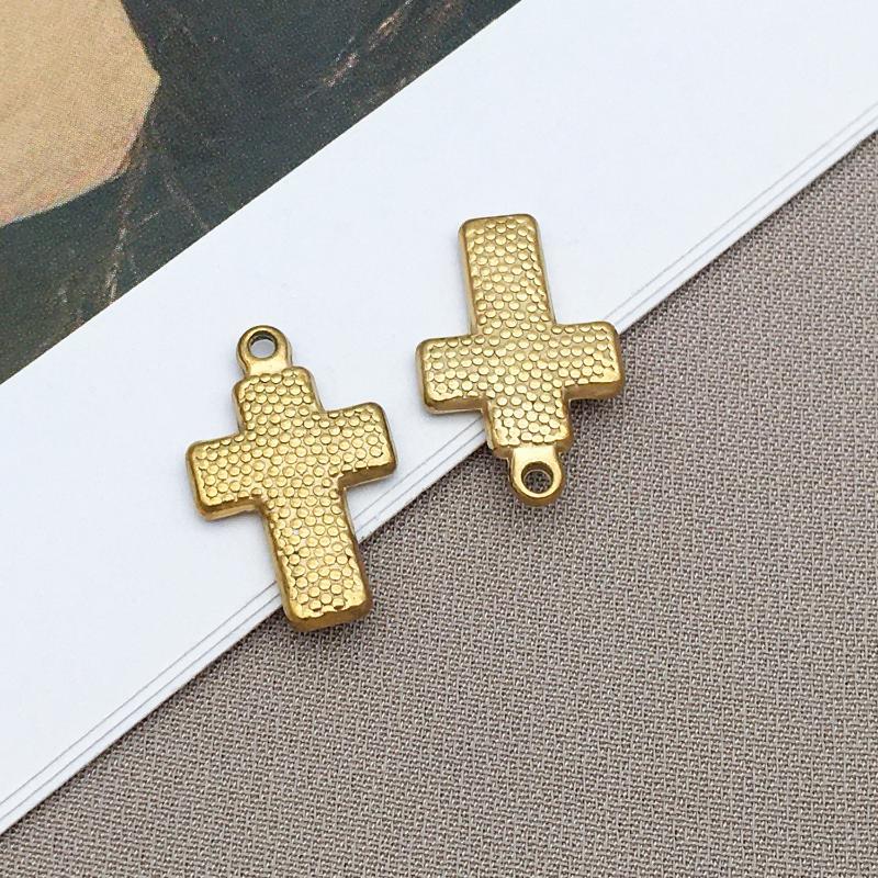2Pcs Stainless Steel Charms Pendants For Cross Charms For Jewelry Making Supplies Christ Bracelet Necklace Earrings Accessories