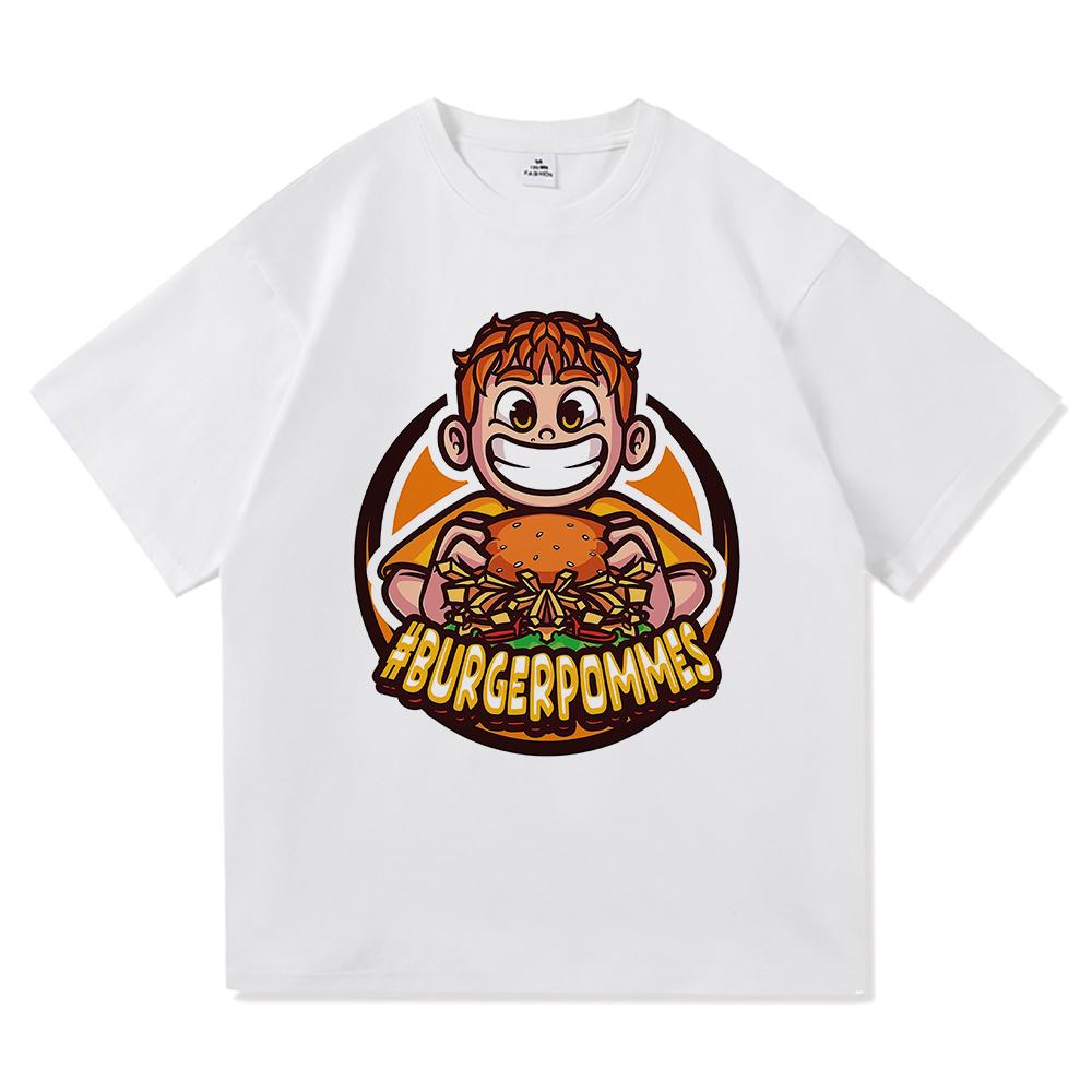 Burgerpommes 2 Tričko Móda Muži Harajuku Estetické Roztomilé Icrimax Tričko Unisex Vysoce Kvalitní Kreslené Ležérní Bavlněná Trička