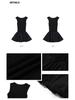 2026 Spring/Summer Women's High Waist Fluffy Short Skirt Patchwork Knit Vest Dress