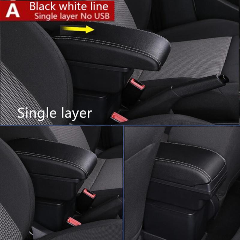 For Fiat Panda II 2 Armrest Box Arm Elbow Rest Center Console Storage box USB Port Interior Dedicated Retrofit Car Accessories