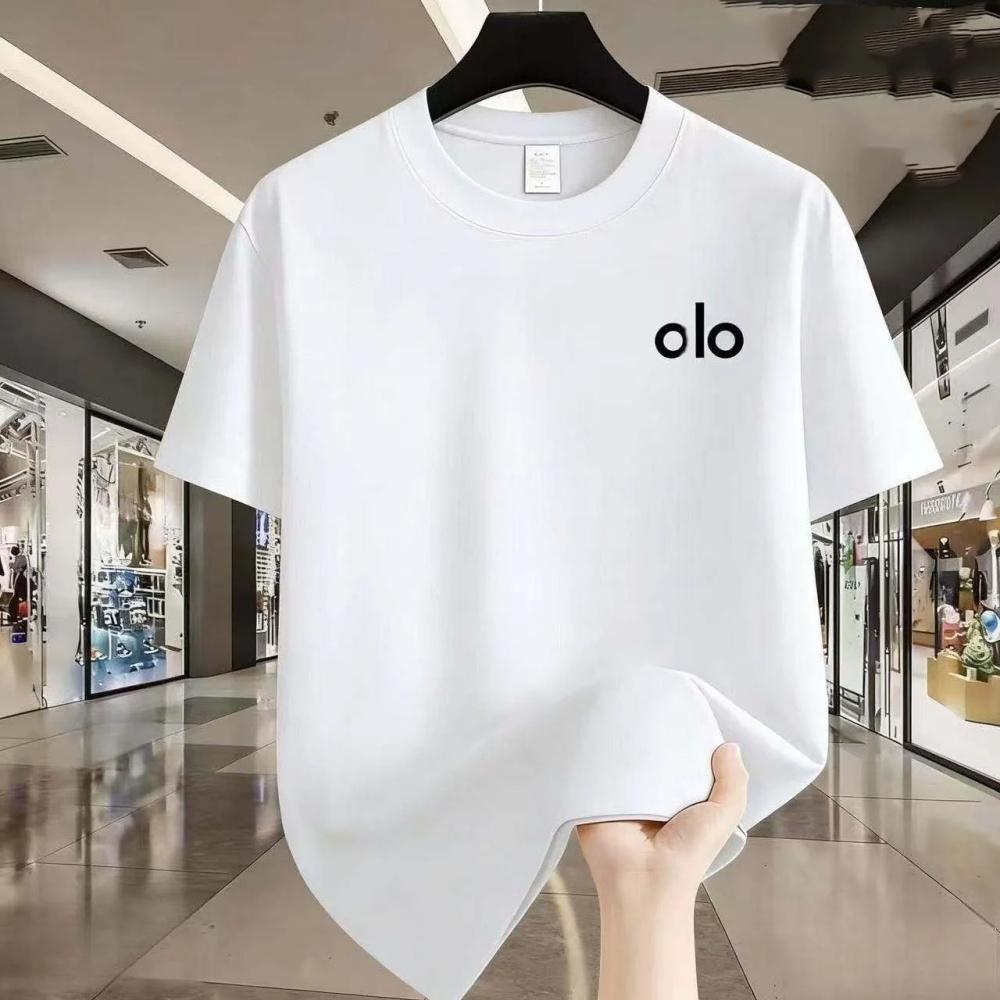 2025 new men s short-sleeved T-shirt women s summer cotton high street loose extra-large T-neck trend top889 S чёрный