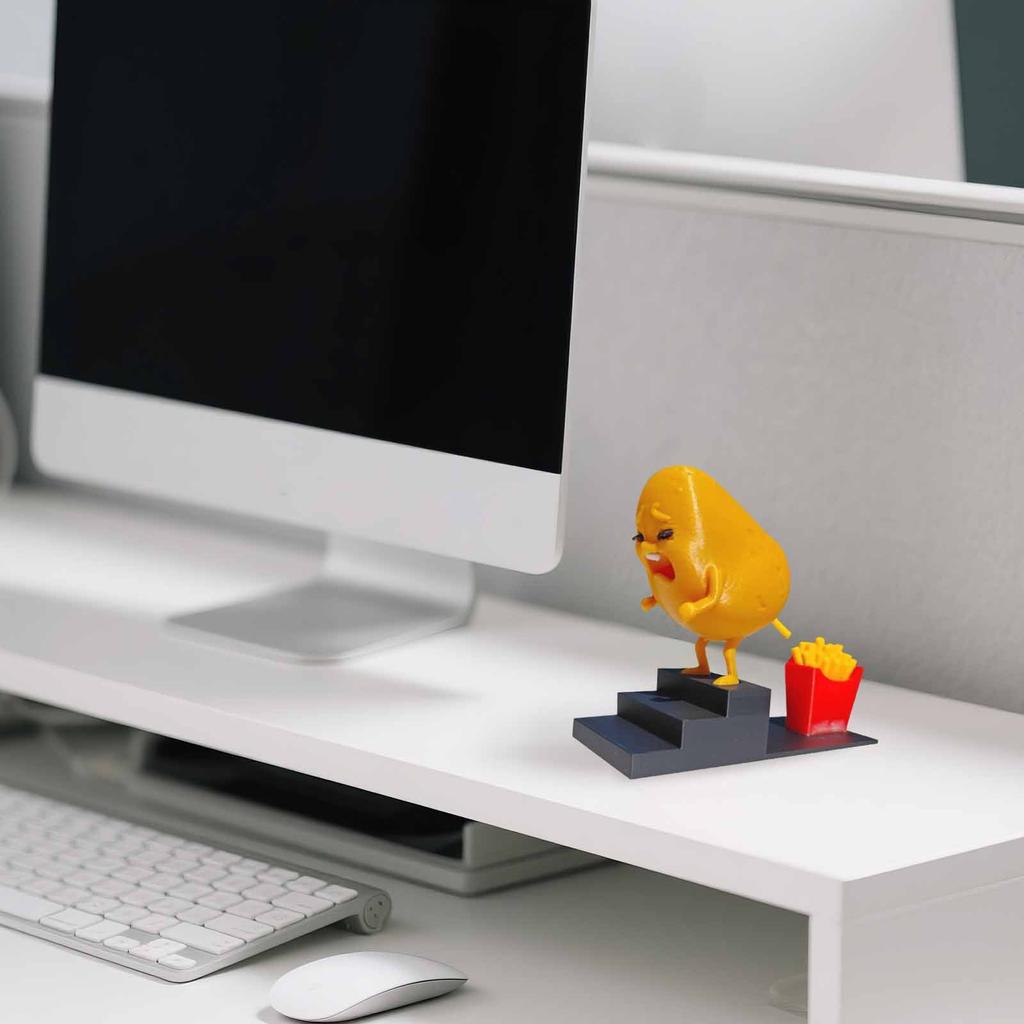 Ziemniaki Zamieniają się we Frytki Ozdoby Drukowane w 3D