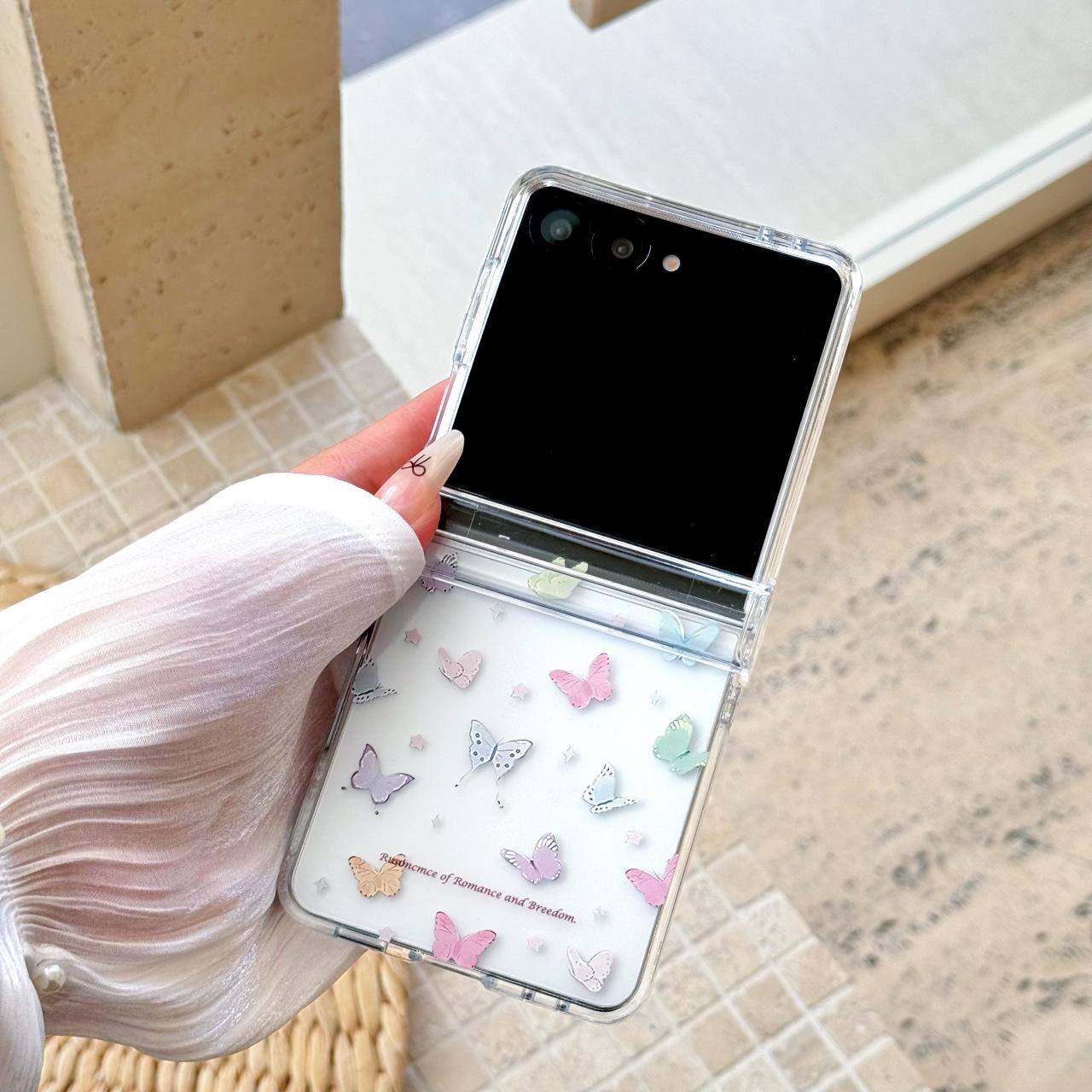 

Чехол-книжка с бантом в корейском стиле для Samsung Z Flip7/Z Flip6 - Ударопрочный, Креативный дизайн для женщин Z Flip 3