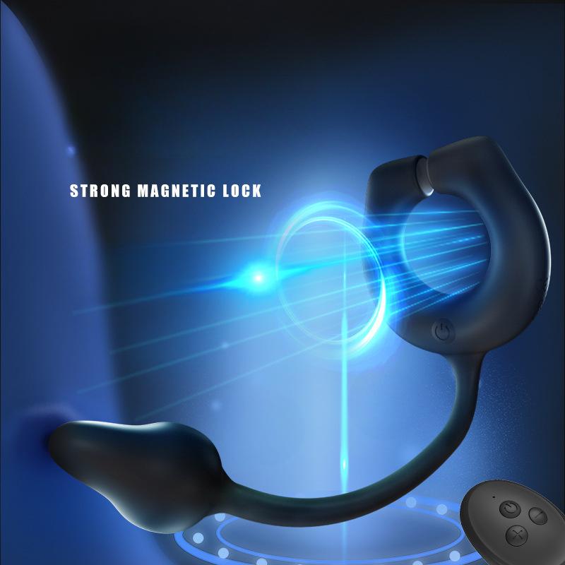 Automatic Masturbator with Remote Control - Male Locking Ring, Prostate & Anal Vibrating Massager, Butt Plug for Men & Women