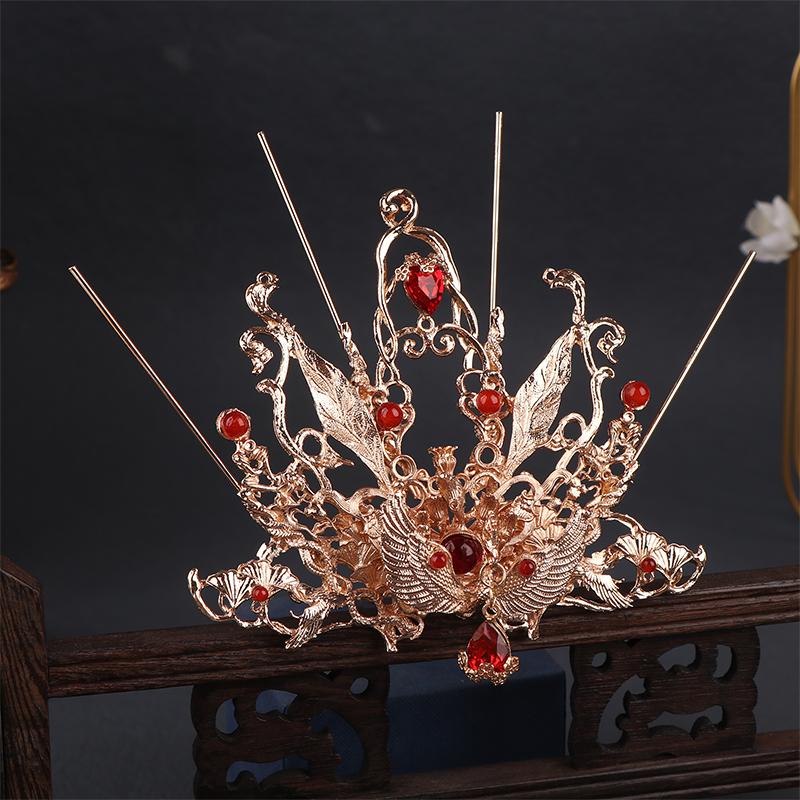 Antique Hair Crown Hair Ornaments Ancient Costume Headdress Chinese Hanfu Hair Accessories Hairstyle Design Tool