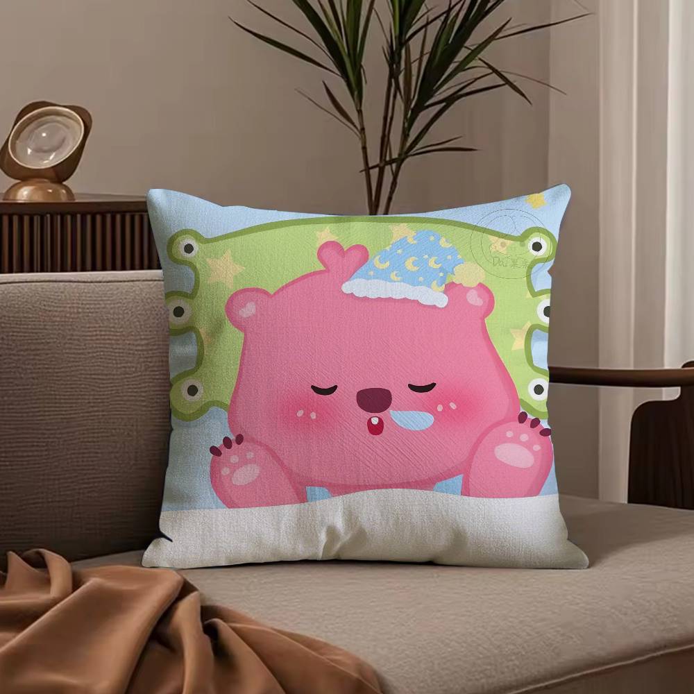 Custom Zanmang L-Loopy Throw Pillow Case Anti-dustmite Pillowcase Invisible Zipper Silky Short Plush Sofa Cushion Cover