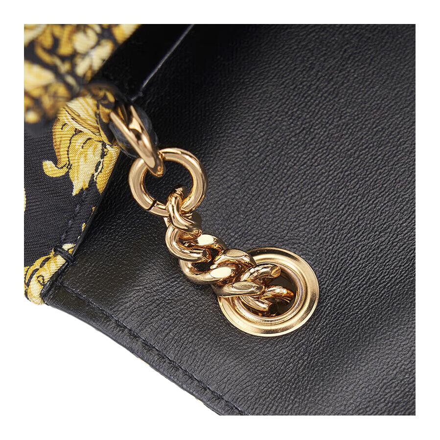 Versace V Quilted Baroque Print Magnetic Flap Fabric Shoulder Crossbody Bag Women bags Multicolor DBFH821-1A04300-5B02V