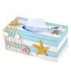 Mediterranean Wooden Tissue Box Restaurant Cafe Napkin Tray Home Decoration(starfish)