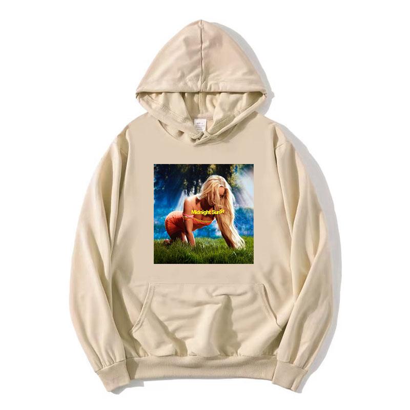 Midnight Sun Tour 2025 Hoodies Zara Larsson Singer Printing Sweatshirts Long Sleeve Fleece Hooded Pullovers Women Clothing Hoody