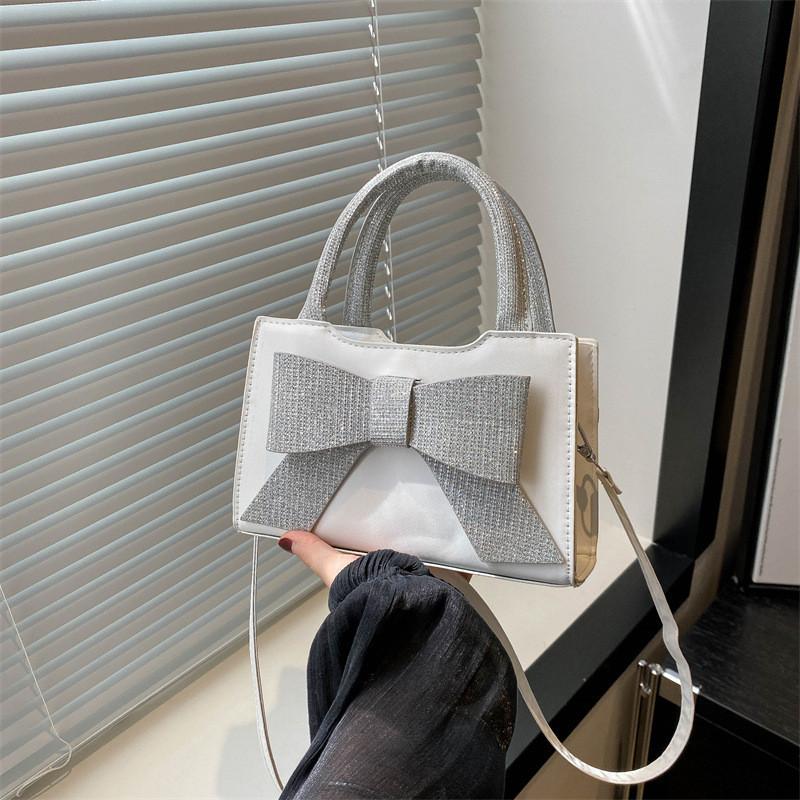 Adorable Korean Style Bowknot Handbag 2024 New Fashion Small Shoulder Bag For Casual And Commuting
