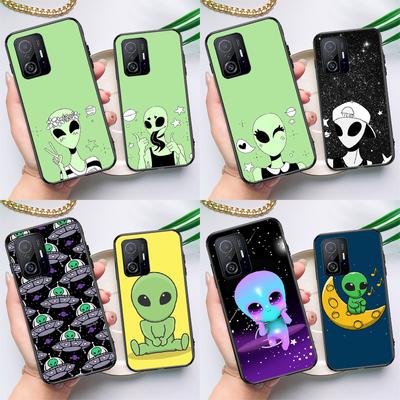 Aesthetics Cute Cartoon Alien Case For POCO F5 X5 X3 Pro X4 F4 GT F3 M5s C40 Cover For Xiaomi 13 12 Lite 11T 12T Pro 12X