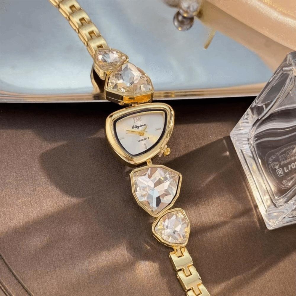 Modische unregelmäßige Damen-Quarzuhr mit Strasssteinen, buntem Zifferblatt, Armbanduhr, Damen-Armbanduhren, Geschenke