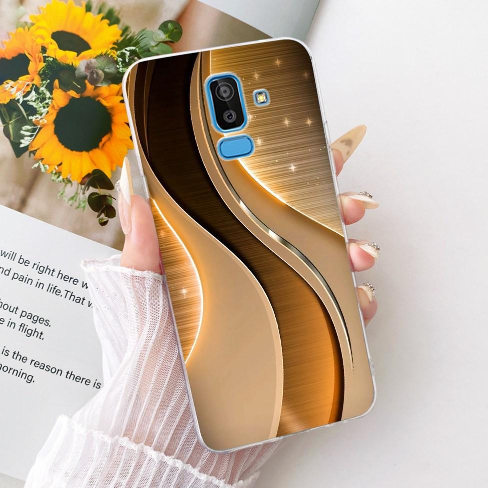 Clear Cover For Samsung J8 2018 Case SM-J810G Cute Cat Fashion Butterfly Funny 2D Painted Casing For Samsung Galaxy J8 2018