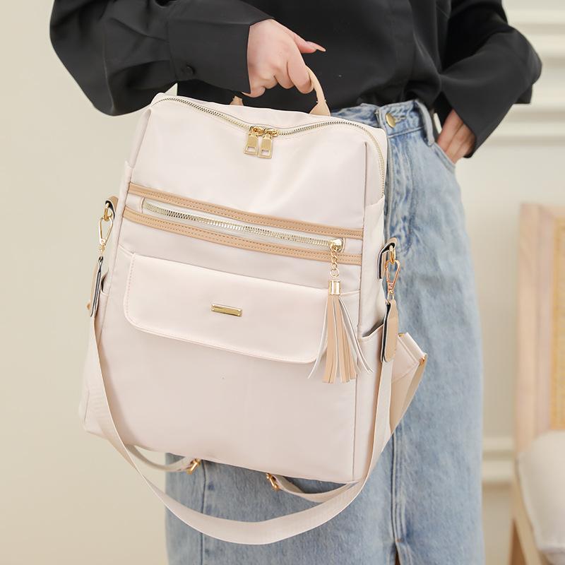 Oxford cloth daily fringed backpack Korean casual style large capacity commuter shoulder backpack