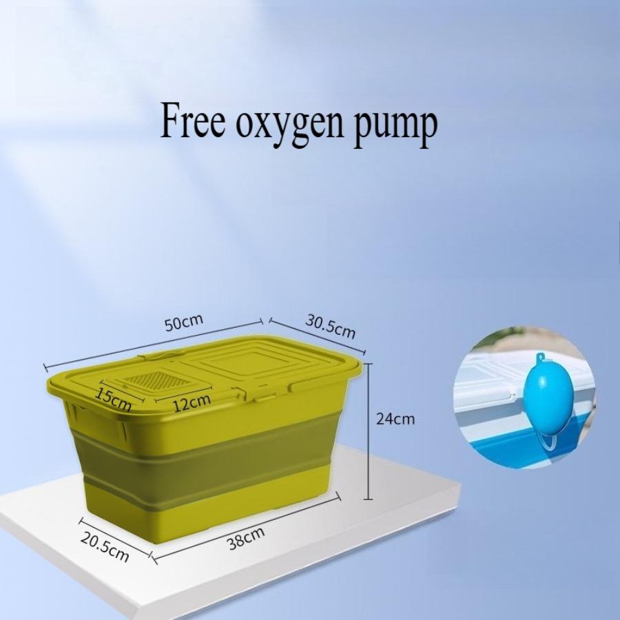 

Multi-Functional Foldable Fishing Bucket - Airtight Lid with Oxygen Pump for Live Fish Storage & Outdoor Angling 20L