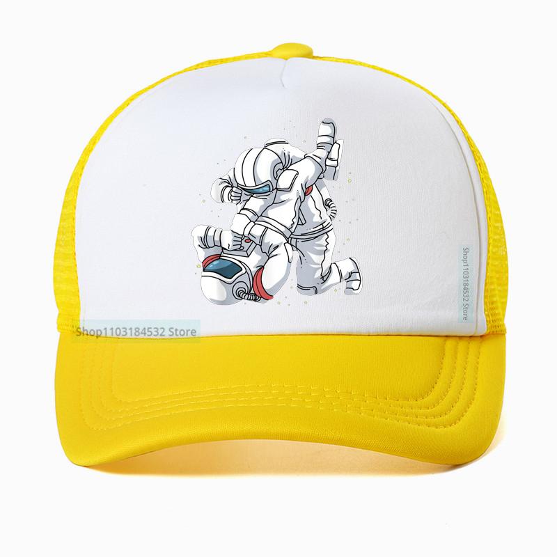 Funny Astronaut Brazilian Jiu Jitsu BJJ MMA Unisex Baseball Cap Adjustable Mesh Breathable Trucker Hat