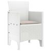 Garden Chair with Cushion 2 pcs White 53 x 49 x 85 cm Polypropylene