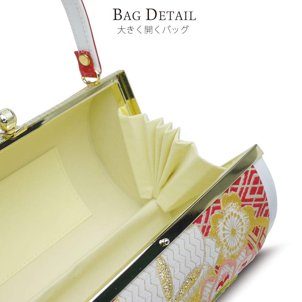 Kimono Obi Fabric Zori Bag Set 5 Types [NISHIORI] Long-sleeved 3-ply (LL, W43-3)