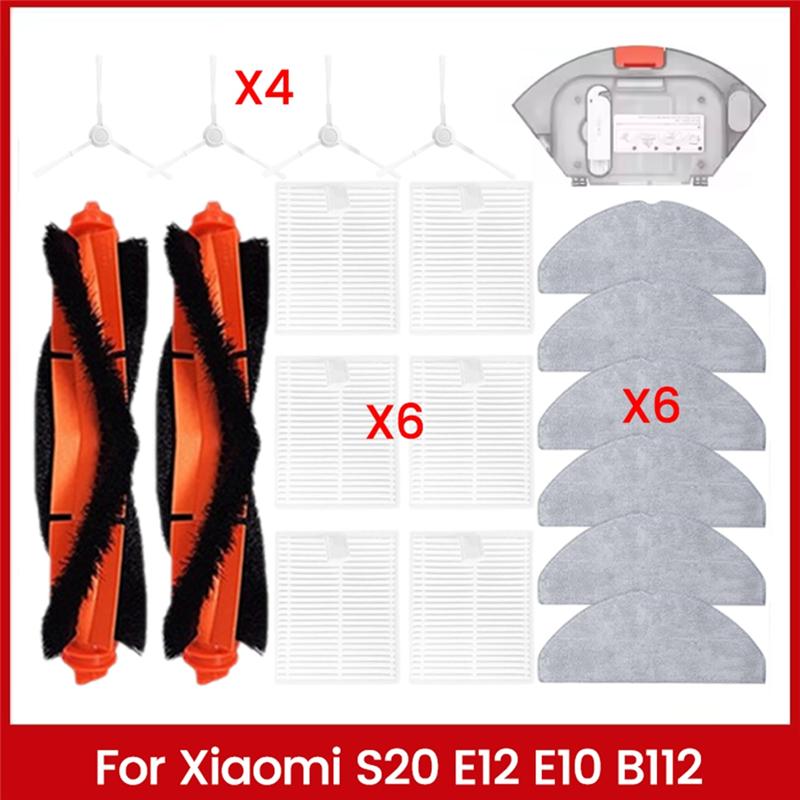 

A65T-Вакуумная щетка HEPA-фильтр Ткань для швабры и 2 в 1 Резервуар для воды Пылесборник Для Xiaomi S20 E12 E10 B112 Запасные части