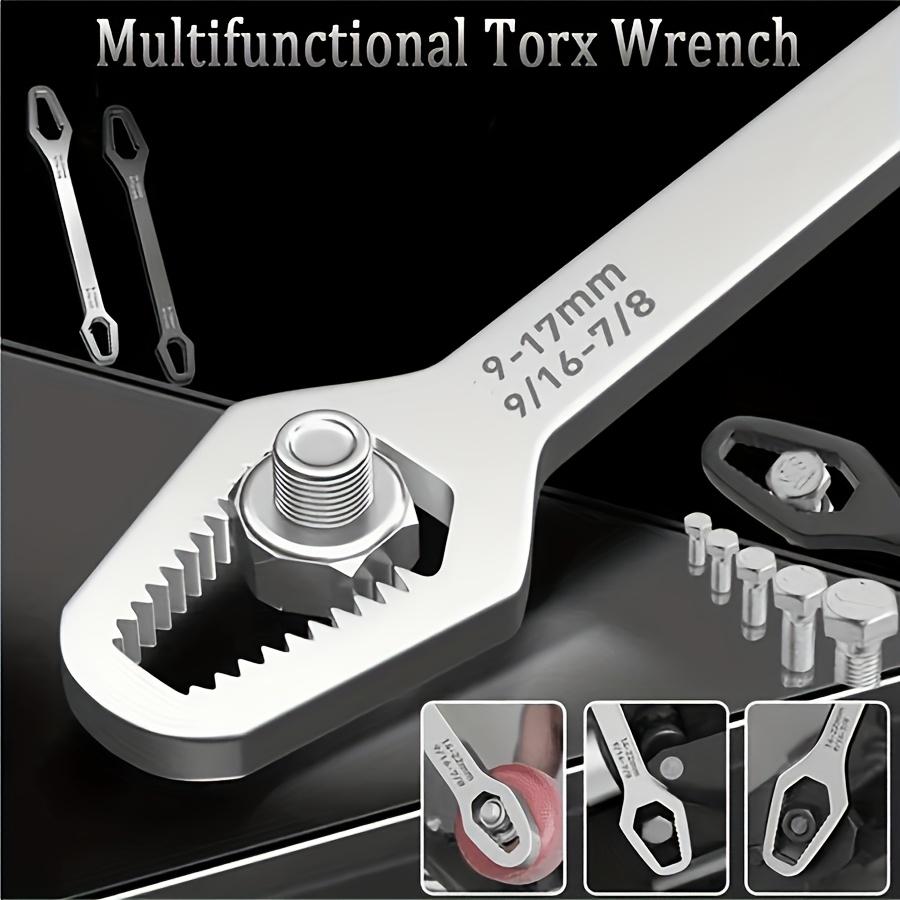 Chiave Torx Universale 3-17mm Chiave Multifunzione Regolabile Pannello Doppia Testa Multiuso Chiave Inglese Torx Strumenti Manuali per Riparazione
