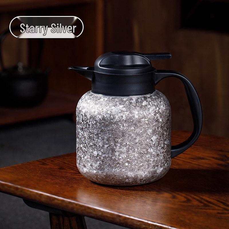 Tangsi Pure Titanium Stewing Teapot 2026 - Portable Insulated White Tea Kettle with Water Separation